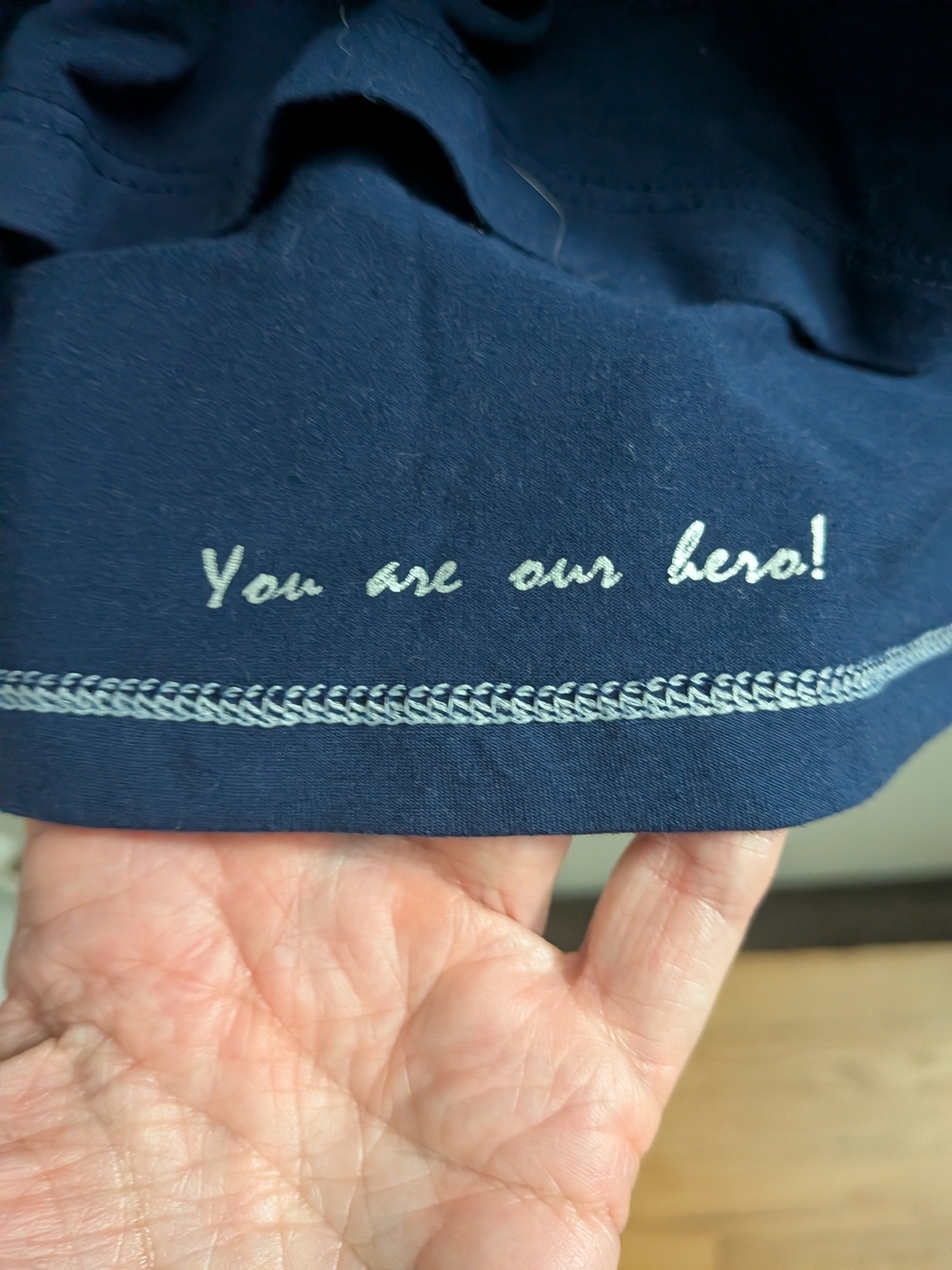 healing hands Underscrub Super Soft Navy Long Sleeve Crew Neck Top Small Nurse - Picture 3 of 6